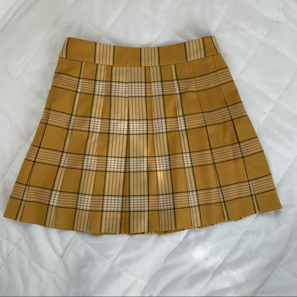 Sunday Best Artizia Olive Mini Skirt Yellow Plaid